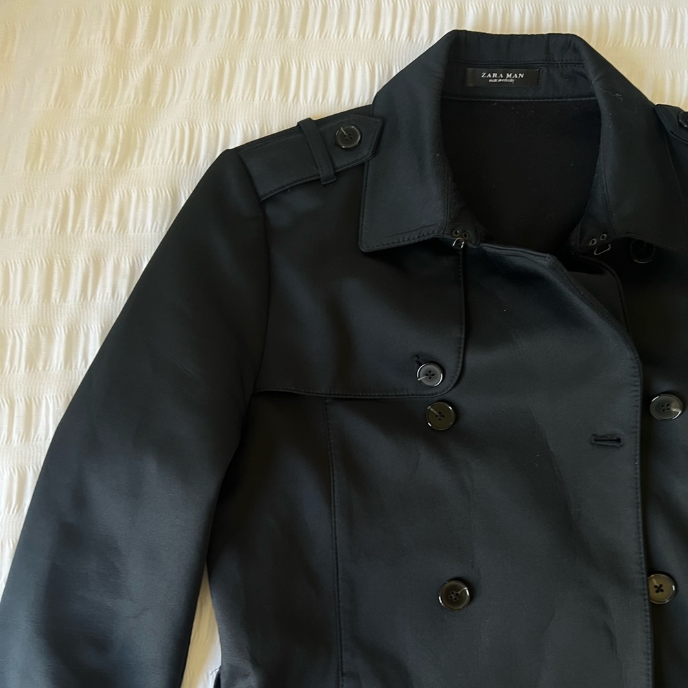 Zara Navy Blue Trench